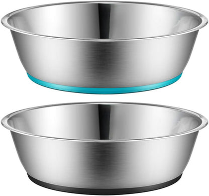 Premium Lightweight Stainless Steel Cat Bowls - 3 Cup Capacity, Set of 2