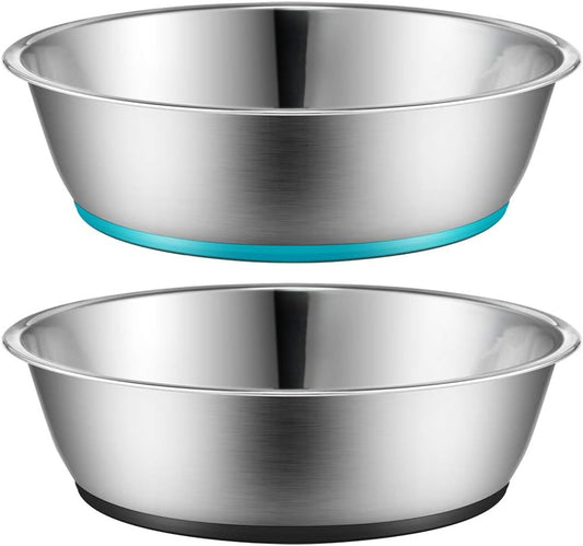 Premium Lightweight Stainless Steel Cat Bowls - 3 Cup Capacity, Set of 2