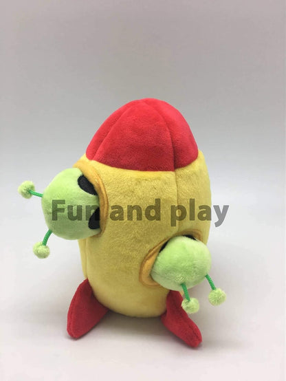 Interactive Plush Squeaky Hide and Seek Squirrel Puzzle Toy for Small Dogs (Spaceship and Aliens Design)