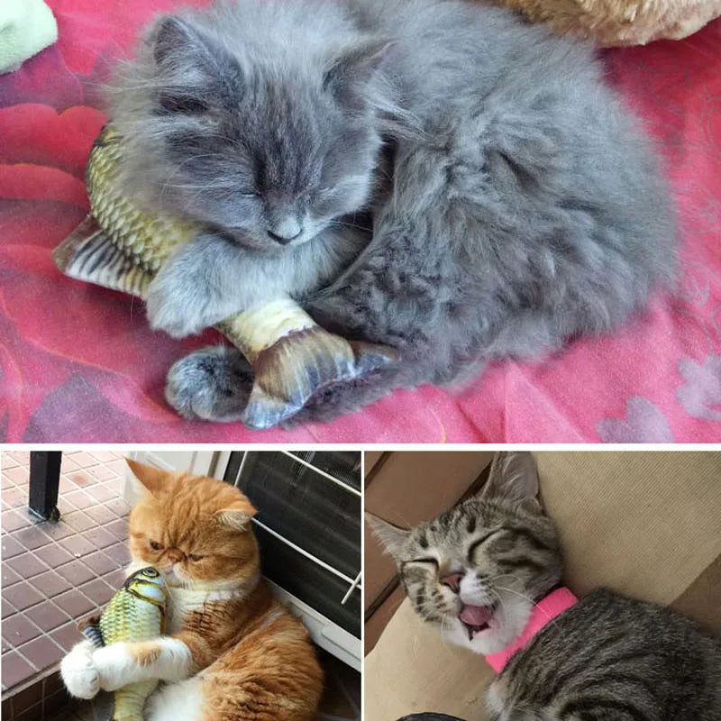 Simulation Fish Cat Toys Soft Plush Catnip Toy Interactive Cat Toys Gifts Funny 3D Fish Shape Doll Pet Supplies