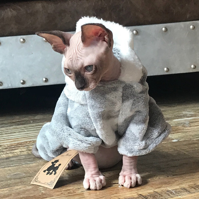 Otoño Invierno Cálido Disfraz para Gatos de Mascota Suave Forro Polar Ropa para Perros y Gatos Kedi Katten Mastomas Ropa Sudaderas Ropa Para Gato